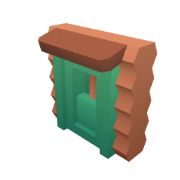Cabin Overhang Door Rotate